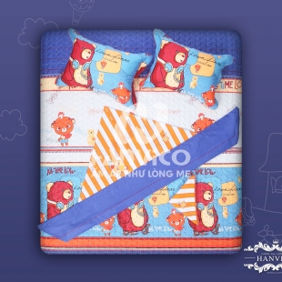 Bộ chăn ga gối Blue Sky DL116 - Cotton M